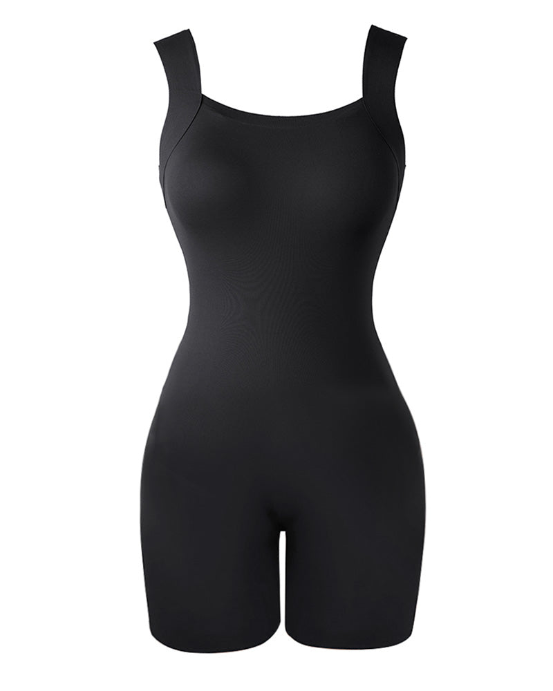 Seamless Square Neck Sleeveless Tank Top Tummy Control Bodysuit Romper - Image 10