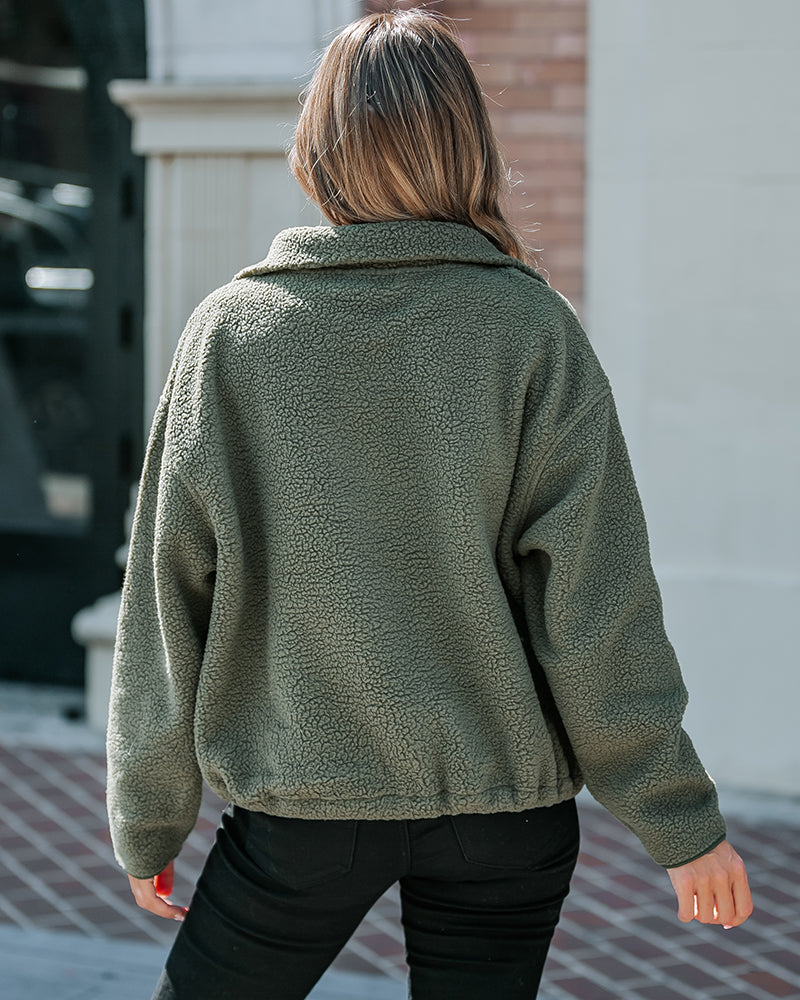 Stand Collar Zipper Design Casual Sweatshirt - Image 30