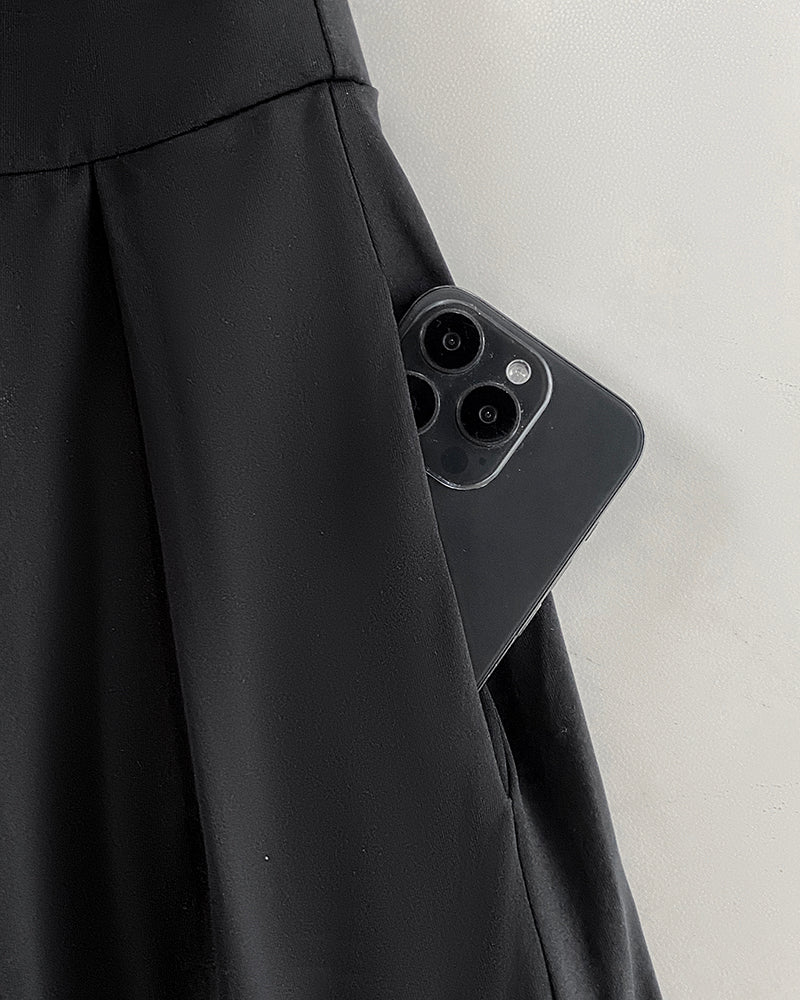 Metal Ring Decor Off Shoulder Ruched High Waist Jumpsuit Casual Cinched Waist Wide Leg Jumpsuit - Image 9