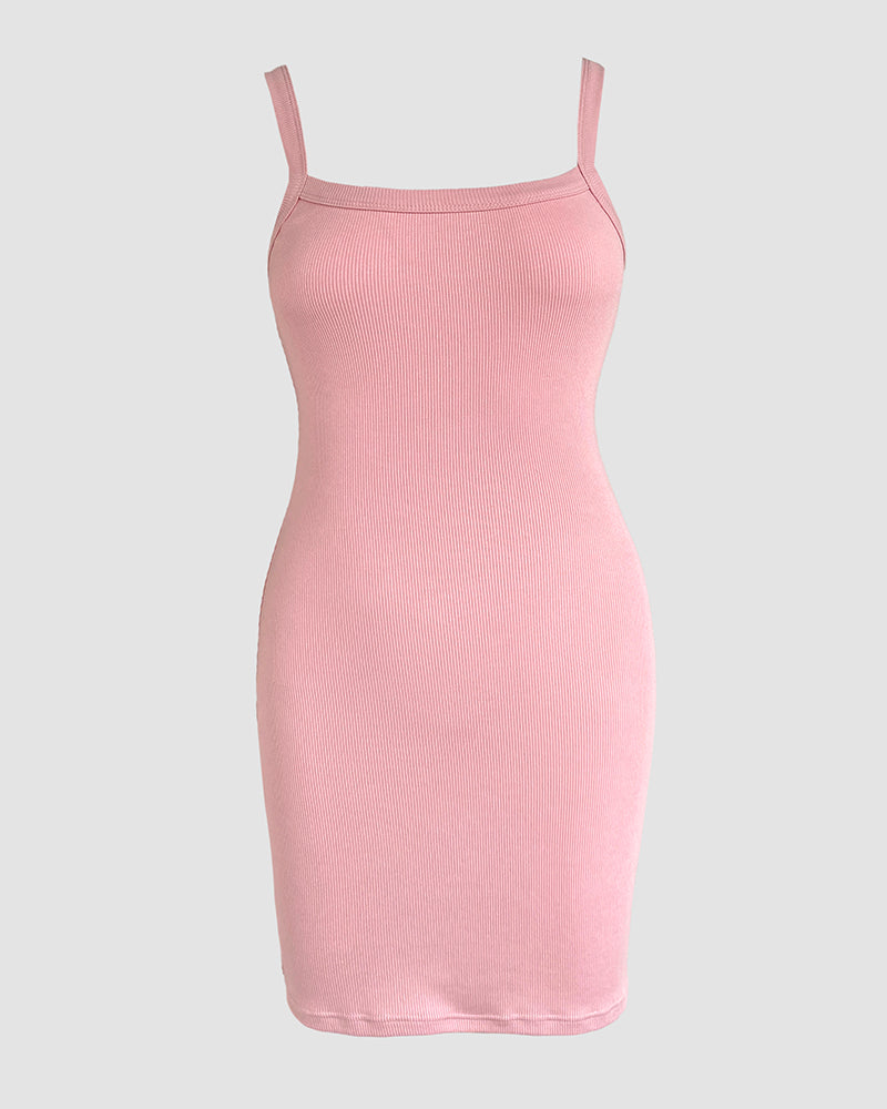 Bandeau Spaghetti Strap Sleevless Mini Dress Casual Slim Fit Bodycon Dress - Image 22