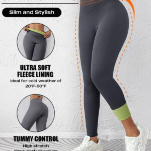 ChicMe ShapeLift Fleece Lined Active Pants Thick Soft Tummy Control Termal Warm Winter Shaping Pants
