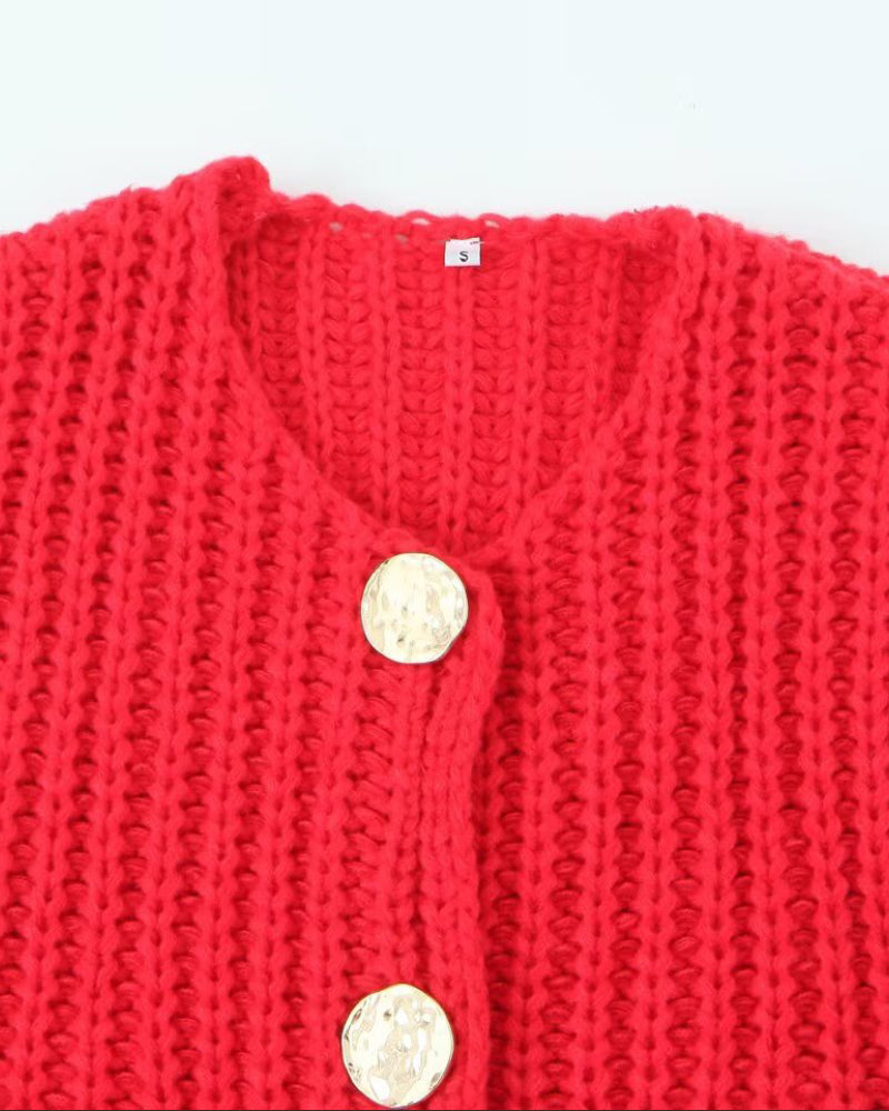 V-Neck Sleeveless Button Front Knit Vest Casual Loose Fit Sweater Top with Pockets - Image 13