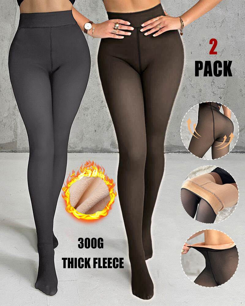 ChicMe ShapeLift 2-Piece Magic Thick Fleece Lined Leggings High Waist Thermal Pantyhose Warm Leggings 3 Shades(Size Regular/Large/Extra Large) - Image 15