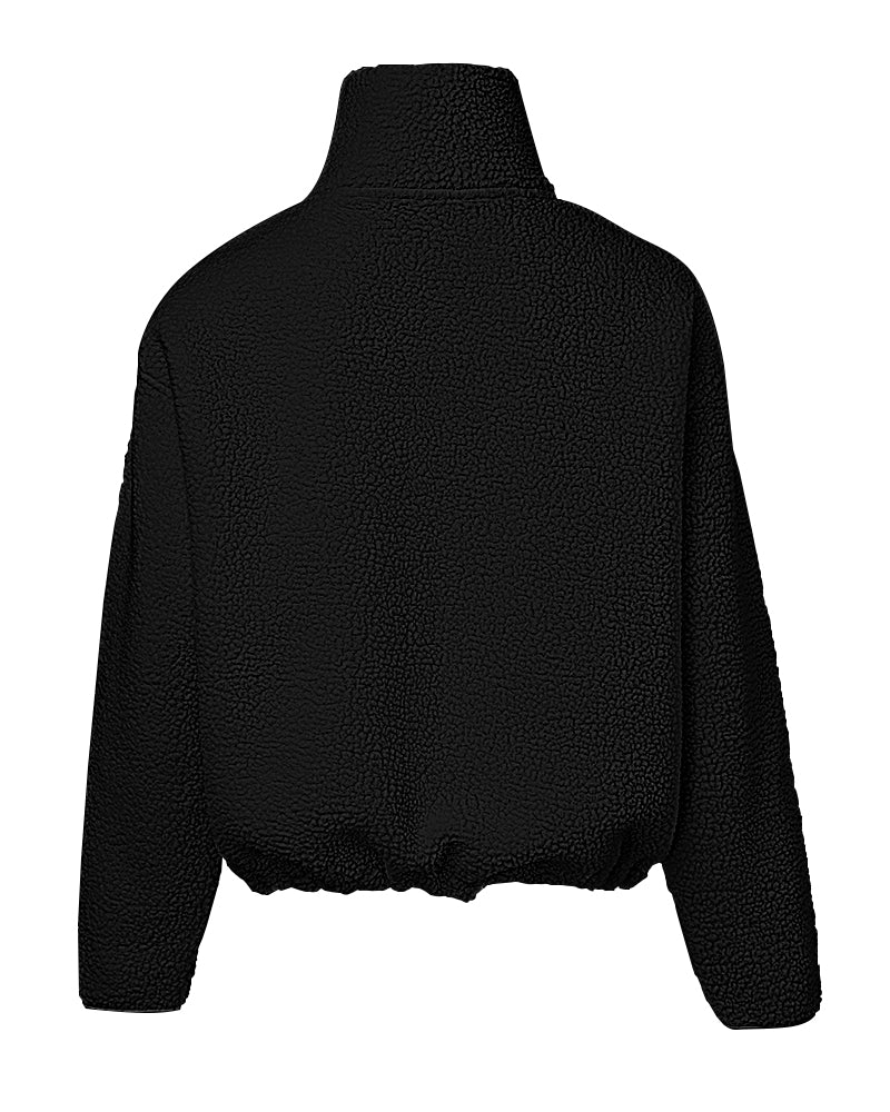 Stand Collar Zipper Design Casual Sweatshirt - Image 10