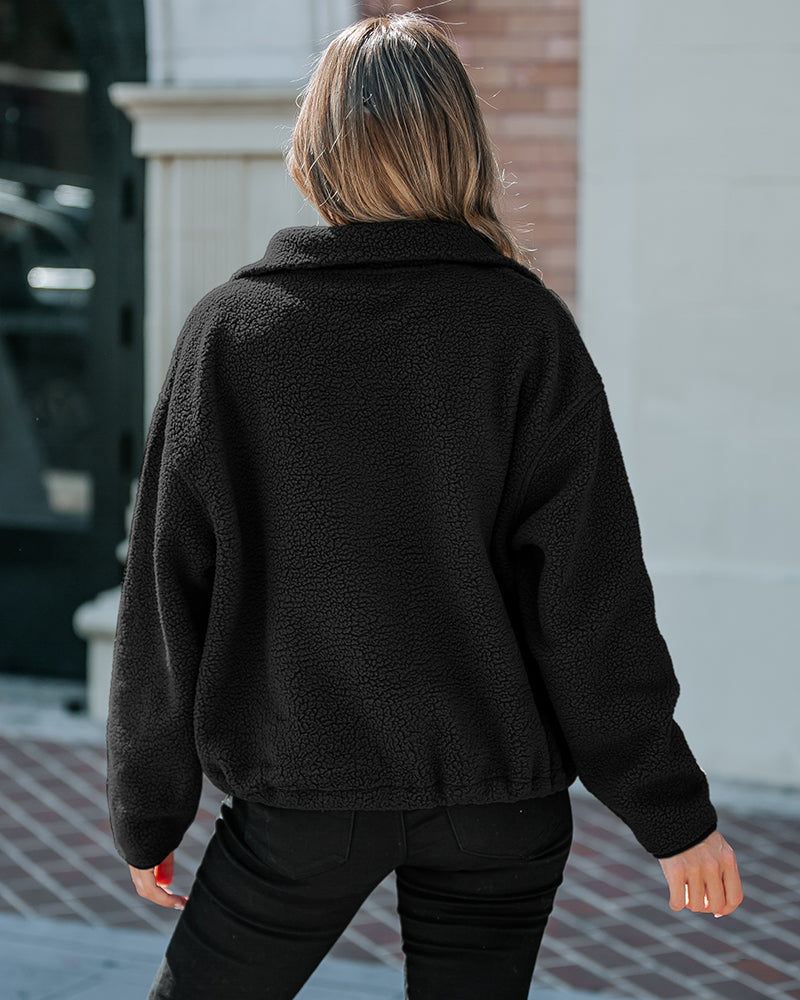 Stand Collar Zipper Design Casual Sweatshirt - Image 2