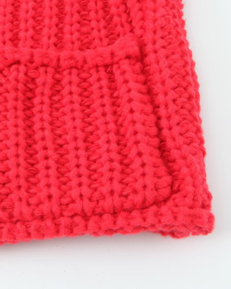 V-Neck Sleeveless Button Front Knit Vest Casual Loose Fit Sweater Top with Pockets - Image 12