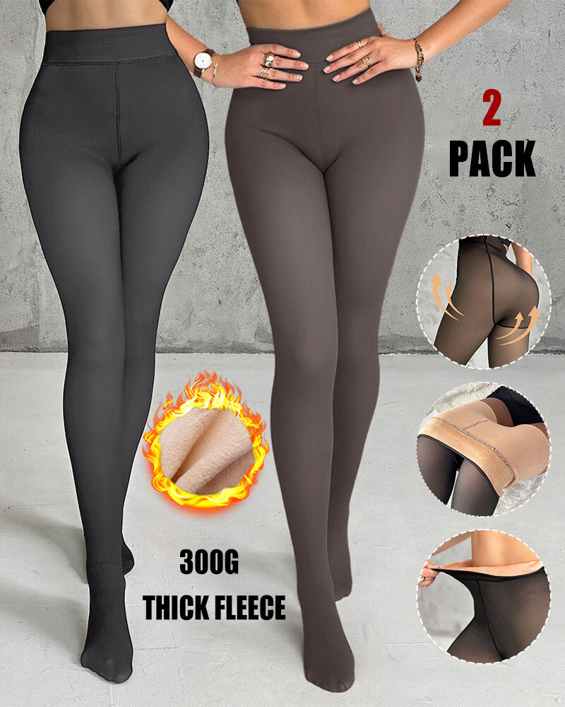 ChicMe ShapeLift 2-Piece Magic Thick Fleece Lined Leggings High Waist Thermal Pantyhose Warm Leggings 3 Shades(Size Regular/Large/Extra Large) - Image 7