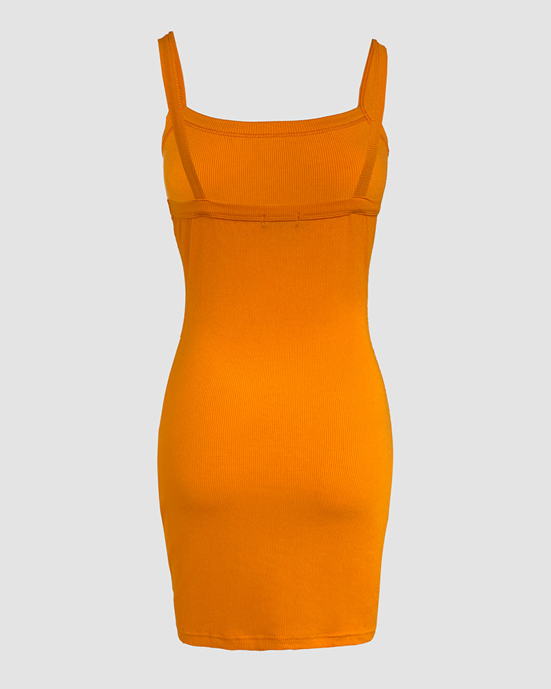 Bandeau Spaghetti Strap Sleevless Mini Dress Casual Slim Fit Bodycon Dress - Image 28