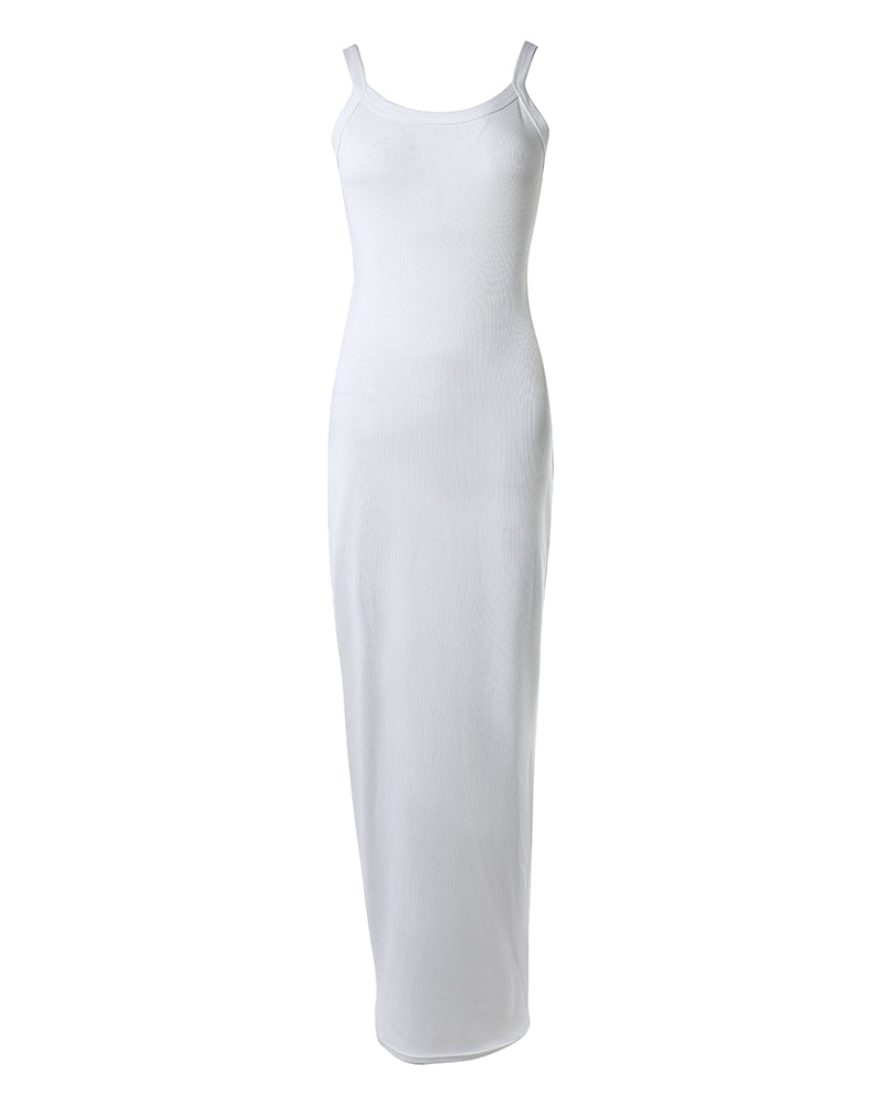 Spaghetti Strap U-Neck Casual Maxi Dress Slim Fit Cami Vacation Dress - Image 25