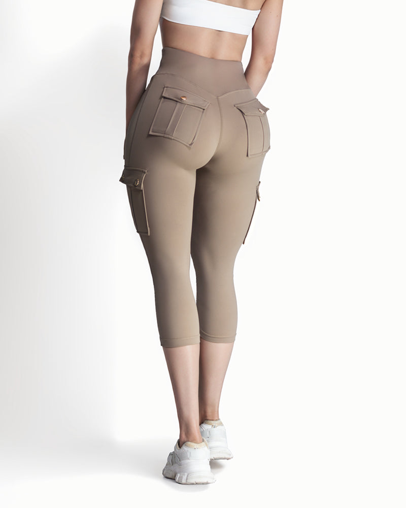 Butt Lifting Biker Capris Leggings High Waist Flap Pocket Workout Capris Gym Pants - Image 29