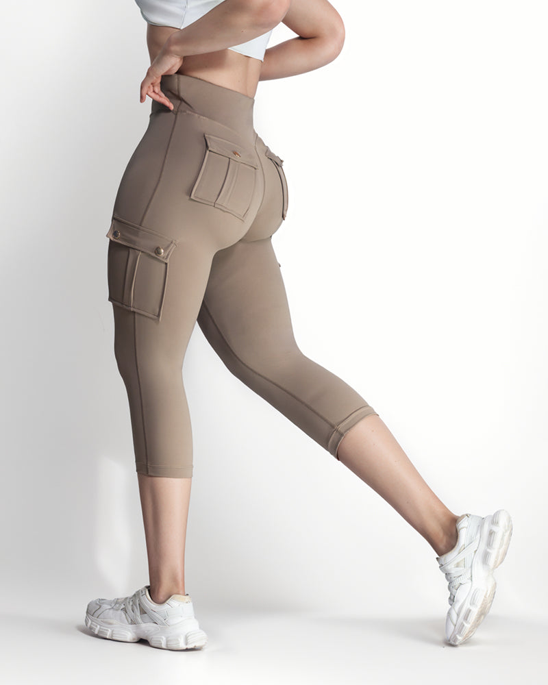 Butt Lifting Biker Capris Leggings High Waist Flap Pocket Workout Capris Gym Pants - Image 28