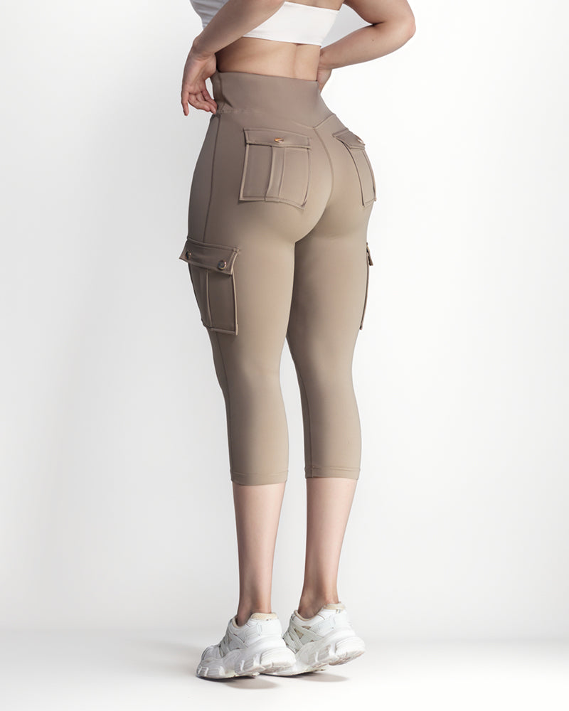Butt Lifting Biker Capris Leggings High Waist Flap Pocket Workout Capris Gym Pants - Image 27