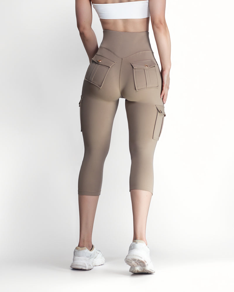 Butt Lifting Biker Capris Leggings High Waist Flap Pocket Workout Capris Gym Pants - Image 26